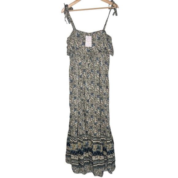 New Women’s Free People Tangier Babydoll Maxi Dress Size M - Picture 2 of 10